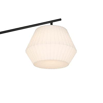 QAZQA Design buiten vloerlamp zwart met witte kap IP44 - Robbert QAZQA Design buiten vloerlamp zwart met witte kap IP44 - Robbert