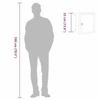 VidaXL Bedieningskast grijs 47 x 20 x 60 cm abs kunststof - thumbnail