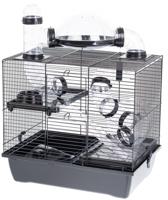 INTER-ZOO Rocky + Terrace black - kooi voor een hamster - thumbnail
