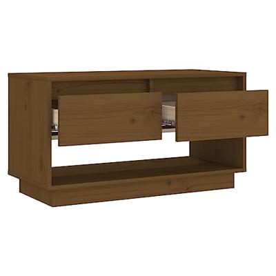 Tv-meubel 74x34x40 cm massief grenenhout honingbruin