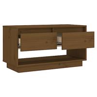 Tv-meubel 74x34x40 cm massief grenenhout honingbruin - thumbnail