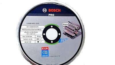 Bosch Accessories Rapido 2608603255 Doorslijpschijf recht 125 mm 10 stuk(s) RVS, Metaal