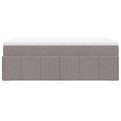 Boxspring met matras stof taupe 90x200 cm - thumbnail