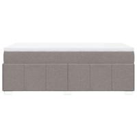 Boxspring met matras stof taupe 90x200 cm - thumbnail