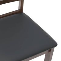 Eetkamerstoelen met kussens 2 st massief hout rubber bruin - thumbnail
