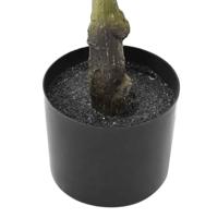 Kunstficussenboom 30 blaadjes 125 cm groen - thumbnail