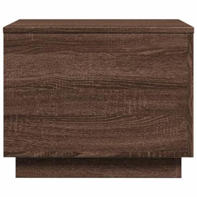 Salontafel met LED-verlichting 50x50x40 cm bruin eikenkleur Salontafel met LED-verlichting 50x50x40 cm bruin eikenkleur