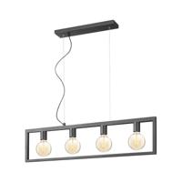 Light depot - hanglamp Fito 4L rechthoek vlak - zwart - Outlet - thumbnail
