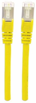 Intellinet 740838 RJ45 Netwerkkabel, patchkabel CAT 6A S/FTP 2.00 m Geel Folie afscherming, Afscherming gevlochten, Afgeschermd, Halogeenvrij 1 stuk(s)