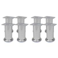 VidaXL Bankpoten 8 st rond 120 mm chroomkleurig - thumbnail
