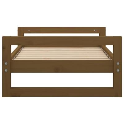 VidaXL Hondenmand 75,5x55,5x28 cm massief grenenhout honingbruin