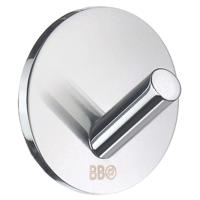 Haak Smedbo Xtra Design Mini 4 Stuks Rond Zelfklevend Chroom Smedbo - thumbnail