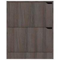VidaXL Schoenenkast 2 deuren 59x24x74 cm bewerkt hout sonoma eiken - thumbnail