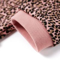Kinderjurk met luipaardprint 104 middelroze - thumbnail