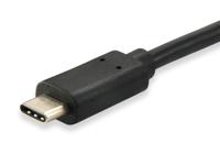 Equip 128343 0.25m USB C USB A Mannelijk Mannelijk Zwart USB-kabel - thumbnail