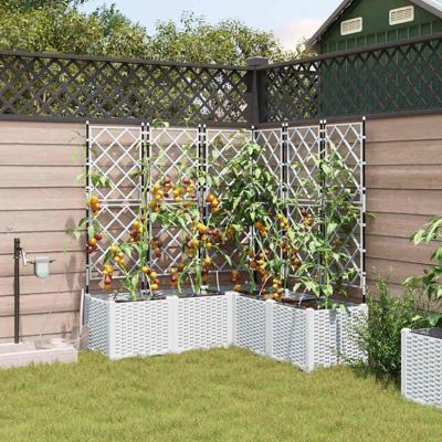 Tuin Bloempot 5 pcs Wit Staal
