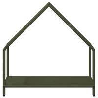 Brandhoutrek 60x25x60 cm koudgewalst staal olijfgroen - thumbnail