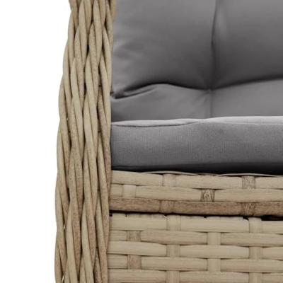3-delige Tuinset met kussens poly rattan beige 3-delige Tuinset met kussens poly rattan beige