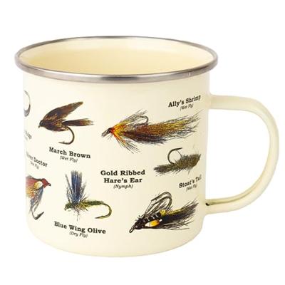 Gift Republic Mok emaille - Emaille mok - Vliegvissen Gift Republic Mok emaille - Emaille mok - Vliegvissen