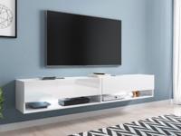 TV-meubel ACAPULCO 2 klapdeuren 180 cm wit/glanzend wit - thumbnail