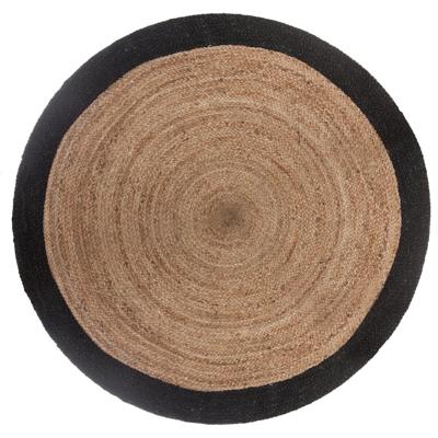 Tapijt Atmosphera Zwart Ø 120 cm Jute