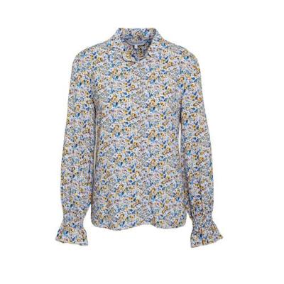 anytime blouse met all-over print wit/multi anytime blouse met all-over print wit/multi