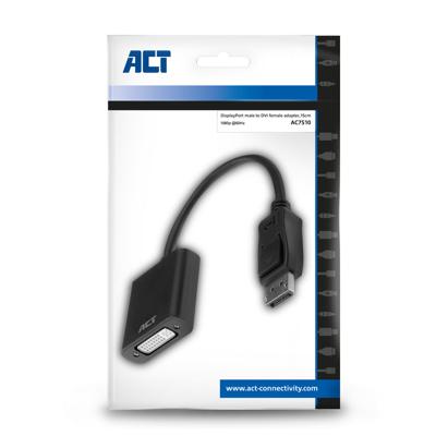 ACT Displayport naar DVI adapter M/F 0,15m