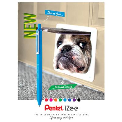 Balpen pentel bx470 izee m blauw