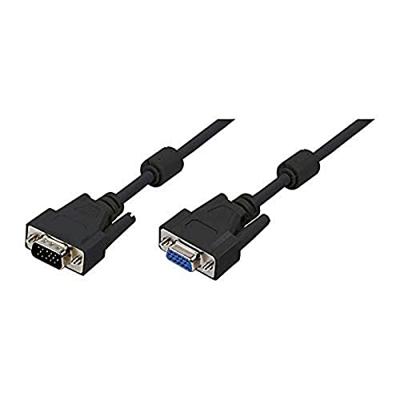LogiLink Kabel VGA verlenging 1x stekker 1x bus, zwart, 5m