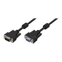 LogiLink Kabel VGA verlenging 1x stekker 1x bus, zwart, 5m - thumbnail