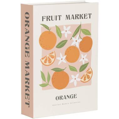 Opbergboek Fruitmarket - oranje - 5x23x16 cm - Leen Bakker
