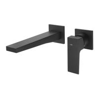 Wastafelmengkraan Inbouw Sapho Dimy 1-hendel Uitloop Recht 18.6 cm Mat Zwart - thumbnail