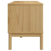 Tv-meubel FLORO 114x43x55 cm massief grenenhout wasbruin - thumbnail
