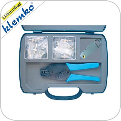 Assortiment met RG58 BNC-kabeldelen Male Recht, inclusief sp