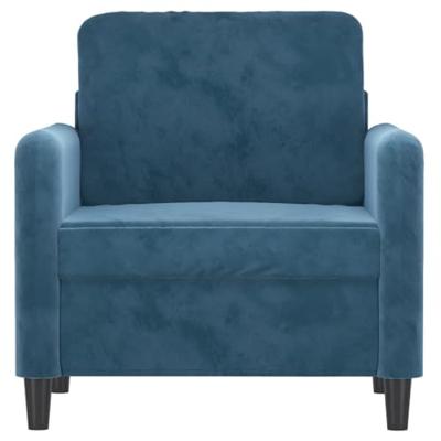 Fauteuil 60 cm fluweel blauw Fauteuil 60 cm fluweel blauw