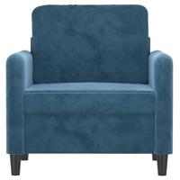 Fauteuil 60 cm fluweel blauw - thumbnail
