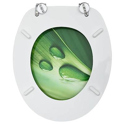 VidaXL Toiletbril met deksel waterdruppel mdf groen