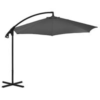 Zweefparasol met stalen paal 300 cm antraciet - thumbnail