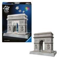 Ravensburger 3d puzzel iconics arc de triomphe parijs - met licht - 255st. - thumbnail