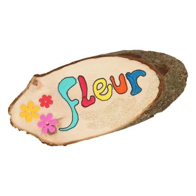 Playwood Naambordje boomschors