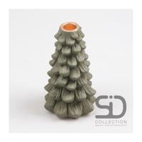 Season Inspired Decoration Kandelaar kerstboom 11x11x19 olijfgroen - thumbnail