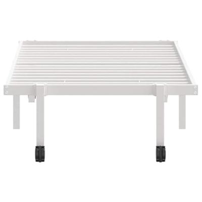 Bedframe zonder matras opvouwbaar 80x200 cm staal wit