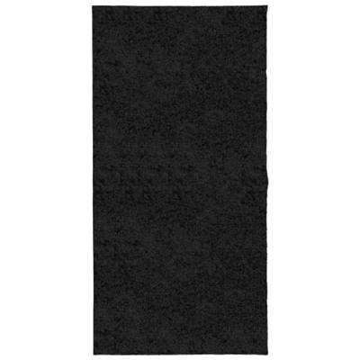 VidaXL Vloerkleed pamplona shaggy hoogpolig modern 100x200 cm zwart - thumbnail