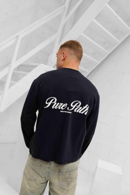 Pure Path Essence Of Life Longsleeve T-Shirt Heren Donkerblauw - Maat XL - Kleur: Donkerblauw | Soccerfanshop