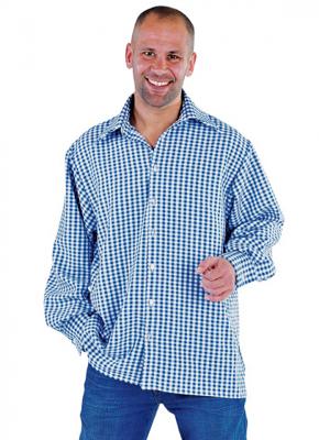 Apres Ski Blouse Heren Blauw/Wit Frenkl