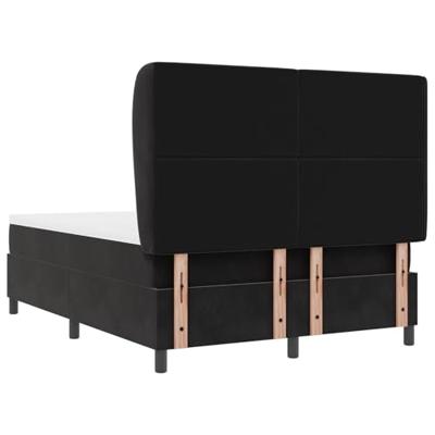 Boxspring bed met matras Zwart 140 x 200 cm Fluweel
