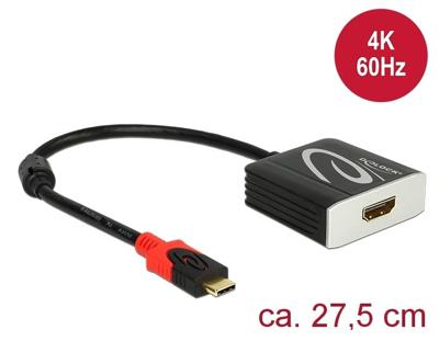 Delock 62730 USB-C / HDMI Adapter [1x USB-C stekker - 1x HDMI-bus] Zwart 1.8 m