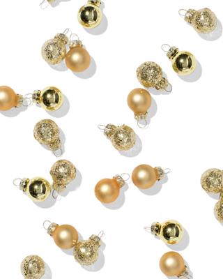 HEMA Kerstballen set 3.2cm glas mini goud - 36 stuks (goud)