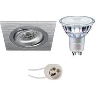 Philips - Led Spot Set - Master 927 36d Vle - Pragmi Borny Pro - Gu10 Fitting - Dimtone Dimbaar - Inbouw Vierkant - Mat - thumbnail