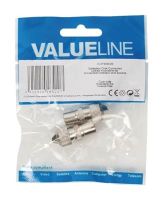Valueline Vlsp40902m Ongesoldeerde Coax Connectoren Coax Mannelijk Metaal